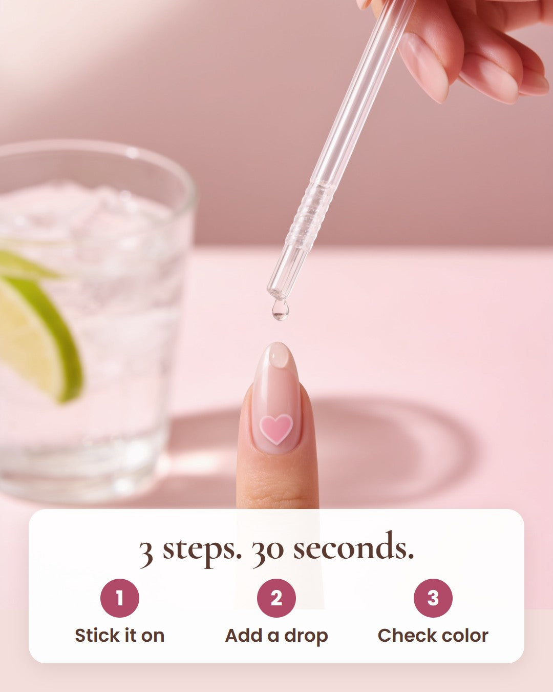 3 steps, 30 seconds