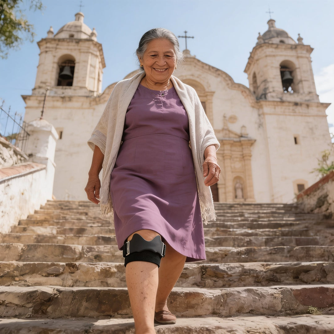 Bajando las escaleras de la iglesia con Rodillux
